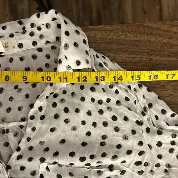 🌟Bella Dahl Women's Full Button Down Hipster Dot Blouse S - Picture 8 of 11